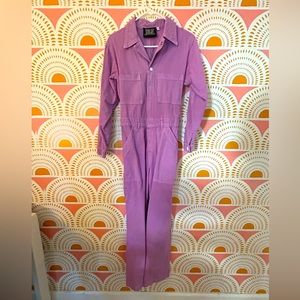 Big bud press lilac long sleeve jumpsuit in size small